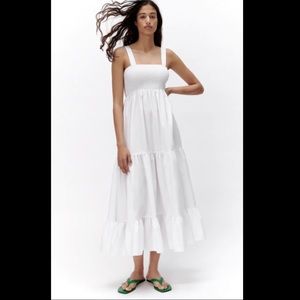 Worn once! Zara White Midi Dress | XS